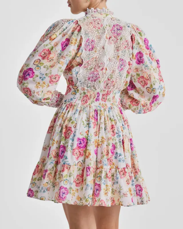 byTiMo Cotton Slub Mini Dress Flora
