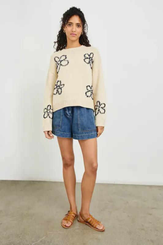 Rails Zoey Ivory Navy Sweater