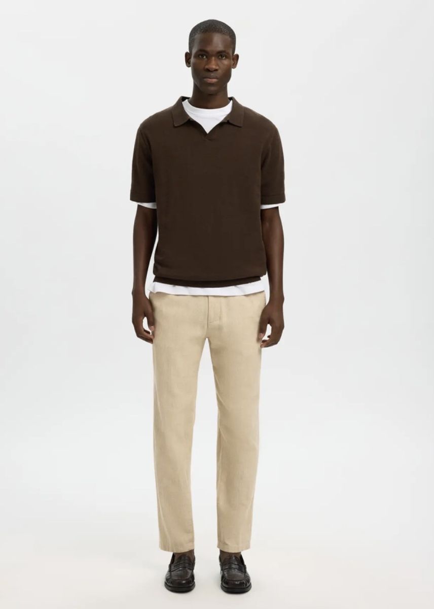 Selected Homme Brody Linen Incens mixed Oatmel