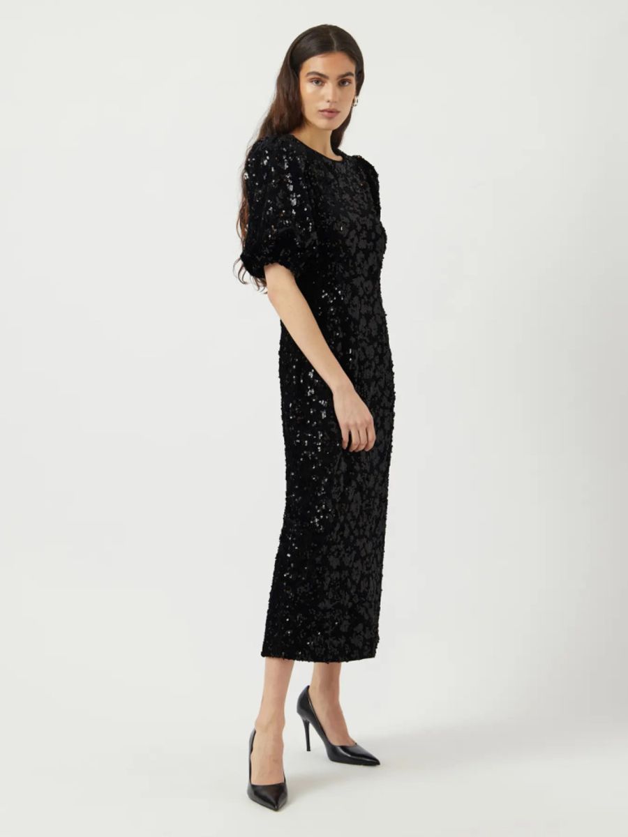 YAS Sofie Sequin 2/4 Kjole Black