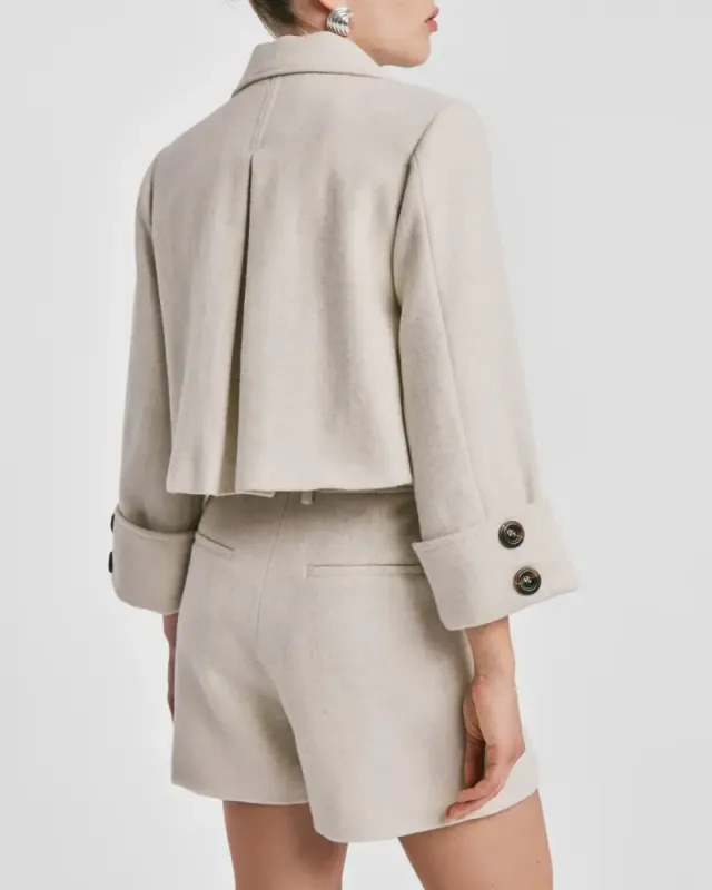 byTiMo Tailored Shorts Vintage White