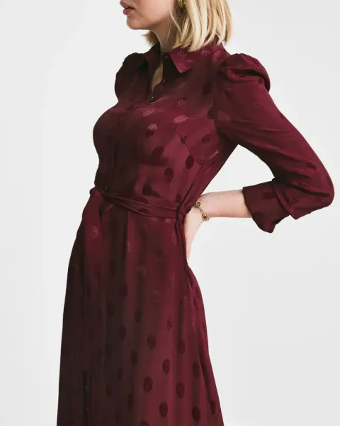 Hovedbilde byTiMo Viscose Shirt Dress Burgundy