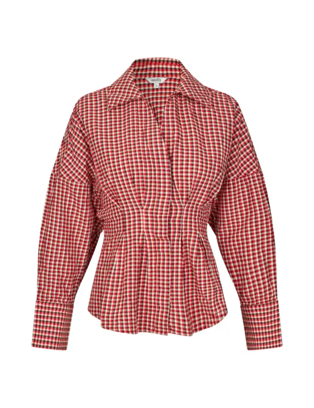 MbyM Isidor Chechi Shirt Red Aura Check