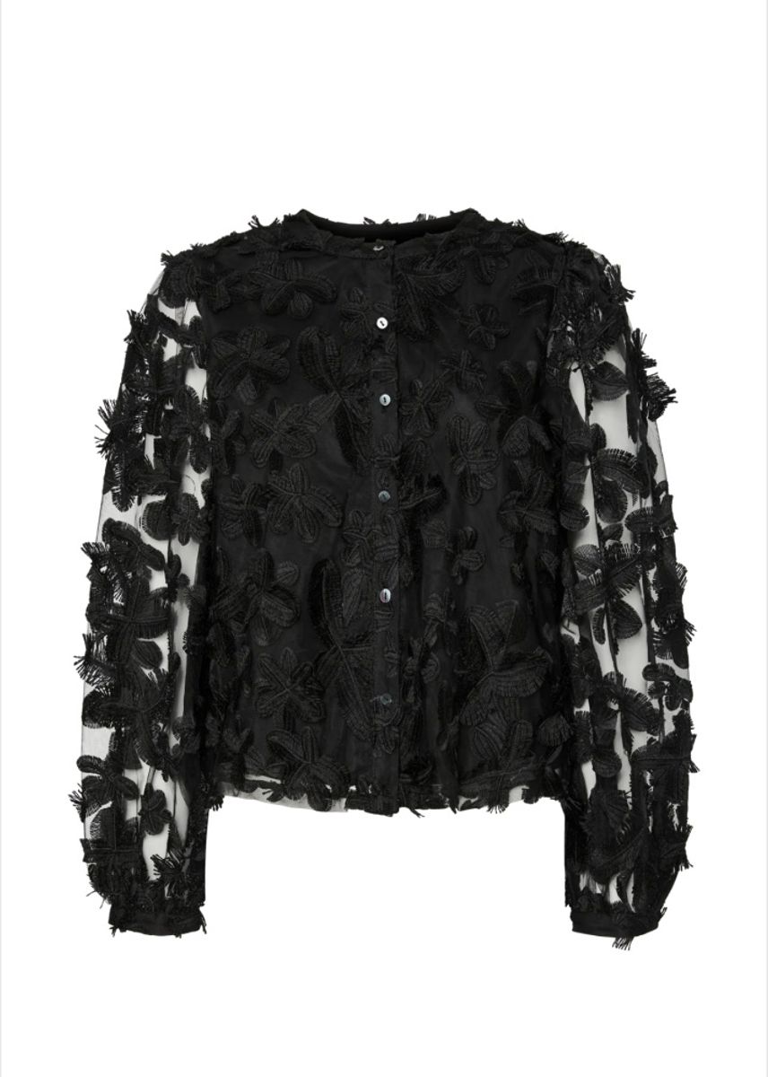 YAS Karly Shirt Black 