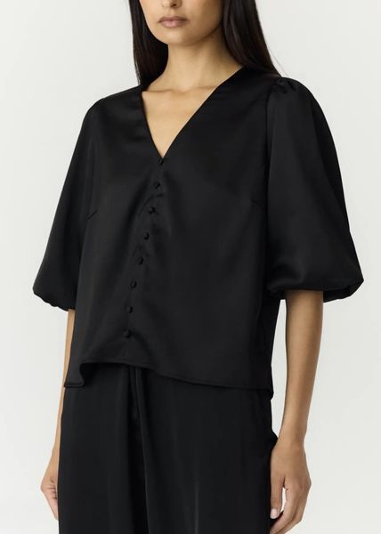 Hovedbilde YAS Pella 2/4 V-Neck Topp Black 