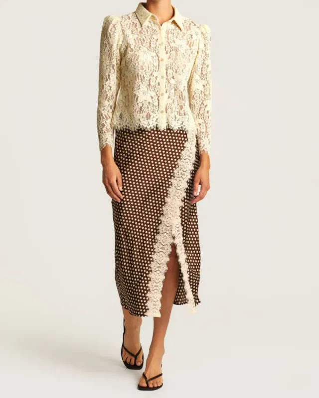 byTiMo Satin Skirt Blush Dots