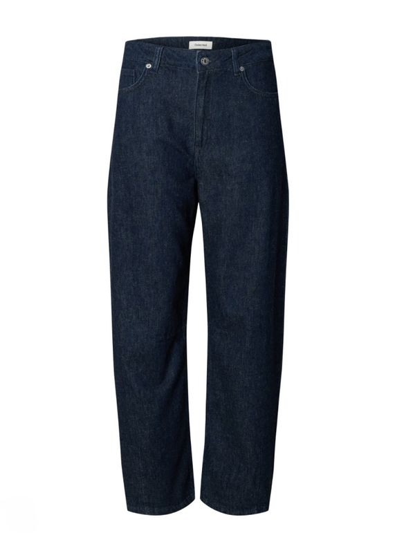 Selected Femme Loose Barrel Hanny Jeans Dark Blue Denim 