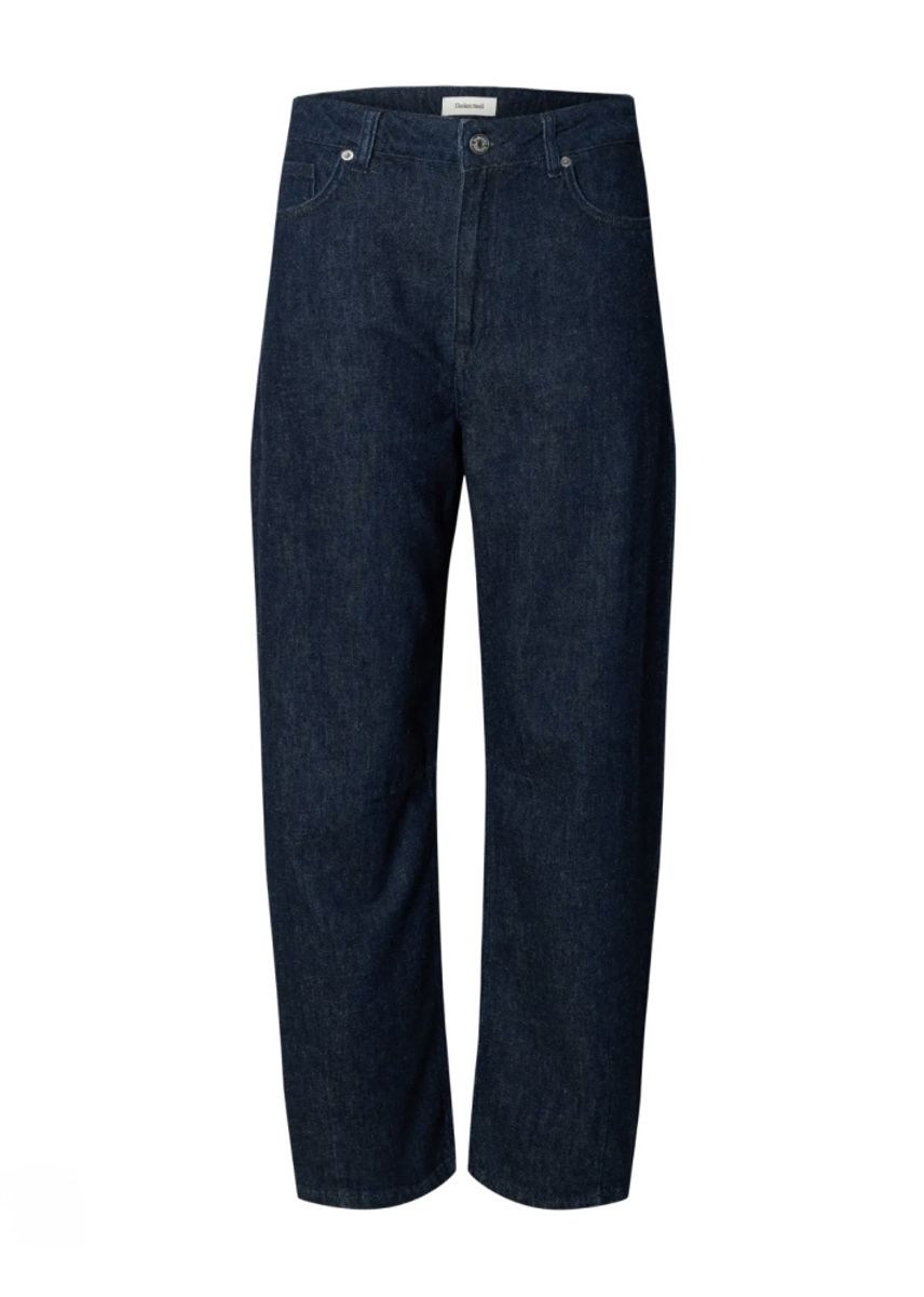 Selected Femme Loose Barrel Hanny Jeans Dark Blue Denim 