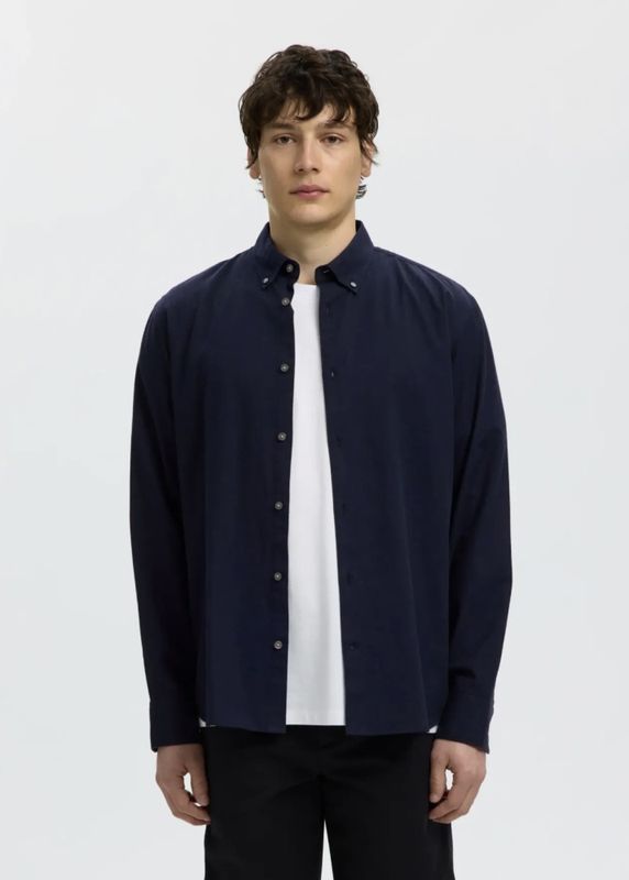 Selected Homme Cole Jay Melange Shirt Sky Captain Melange