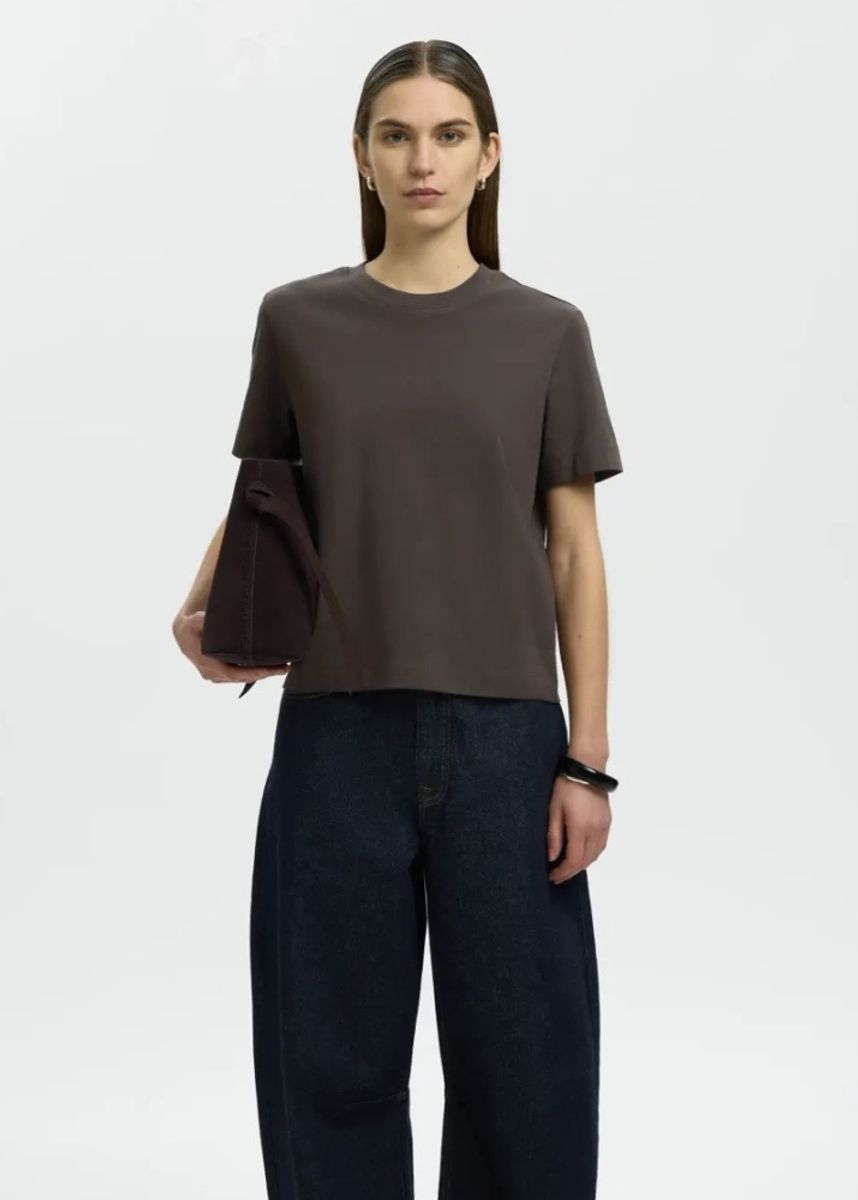 Selected Femme Essential Boxy  Tee  Delicioso
