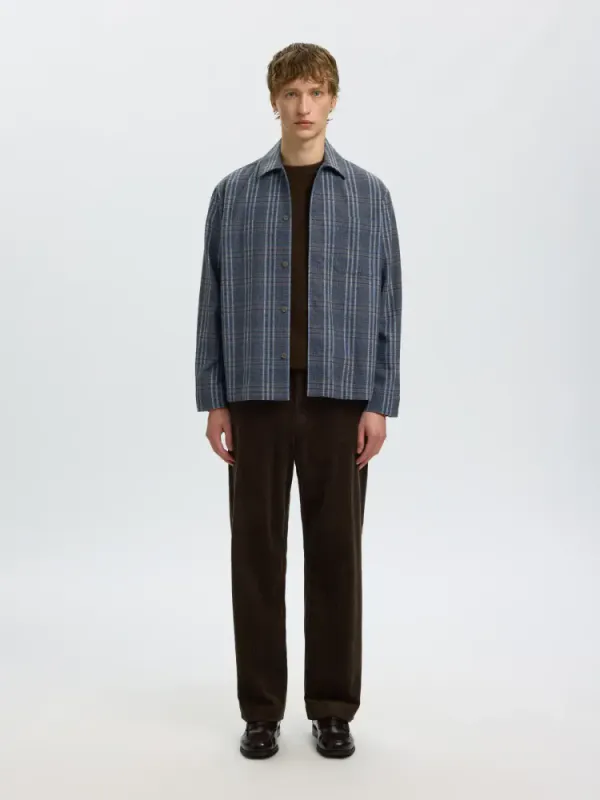 Selected Homme Vend Check Wool Blend Light Wild Wind Check 