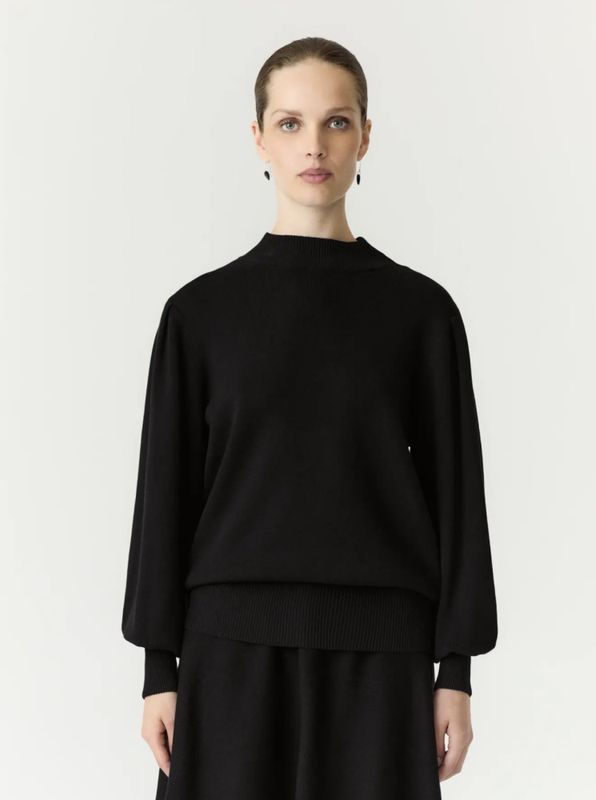 Yas Fonny Knit Pullover Black
