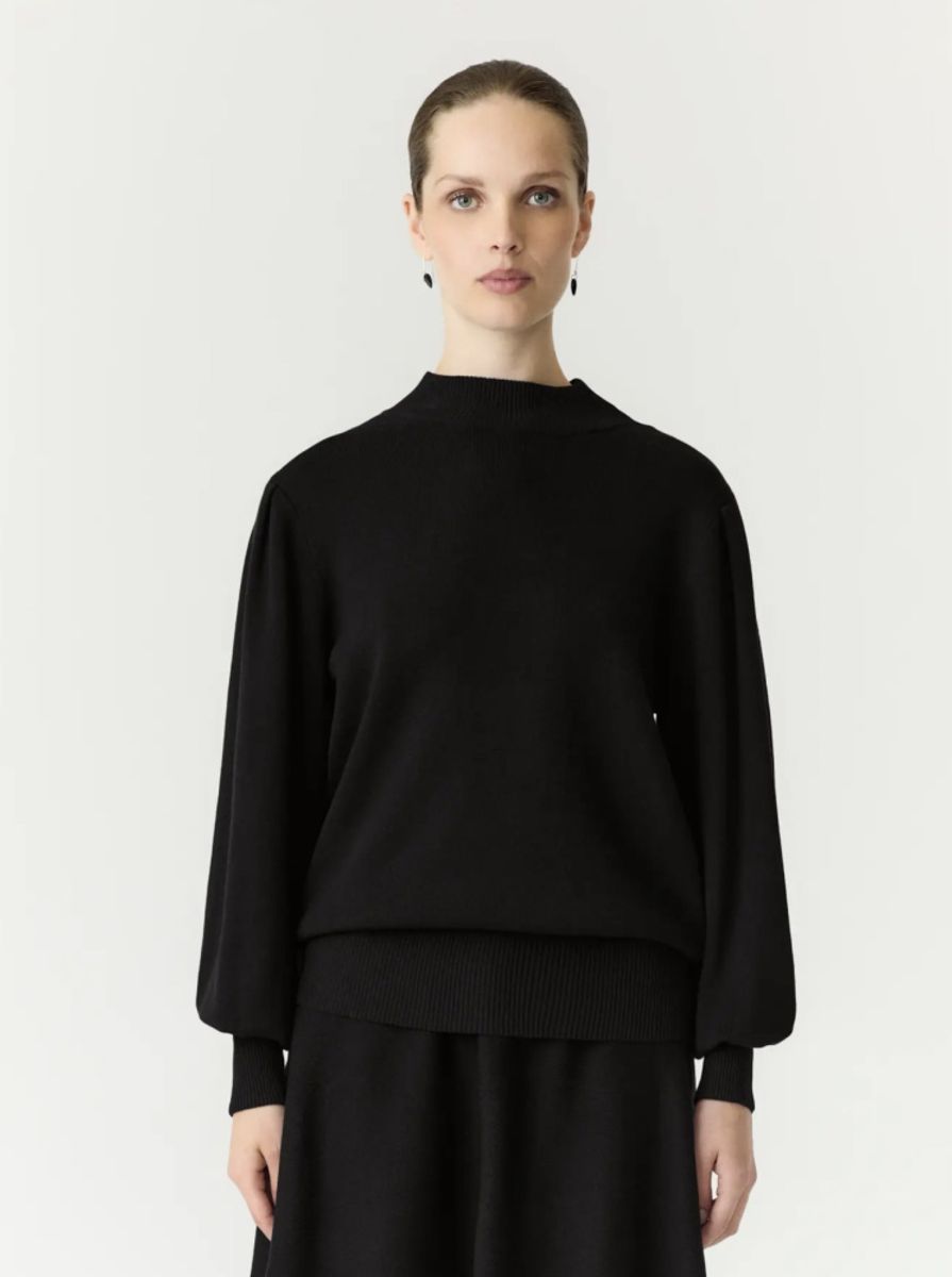 Yas Fonny Knit Pullover Black