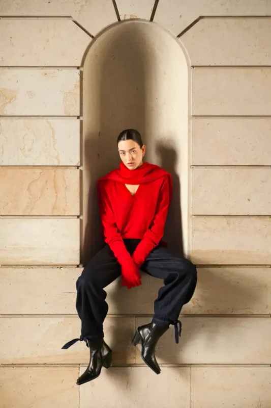 MbyM Ruthie Knitte Sweater Red Aura