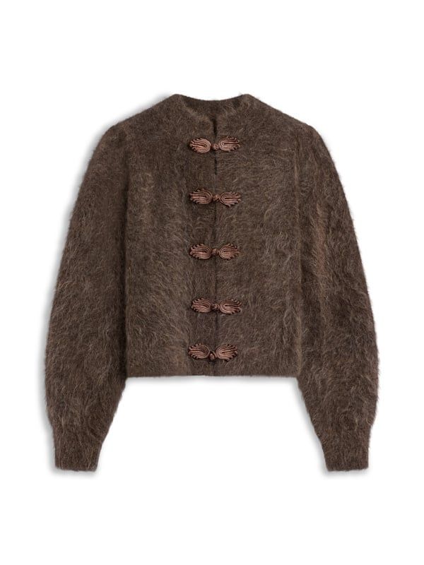 Ella & Il Shelley Chunky Cardigan Brown