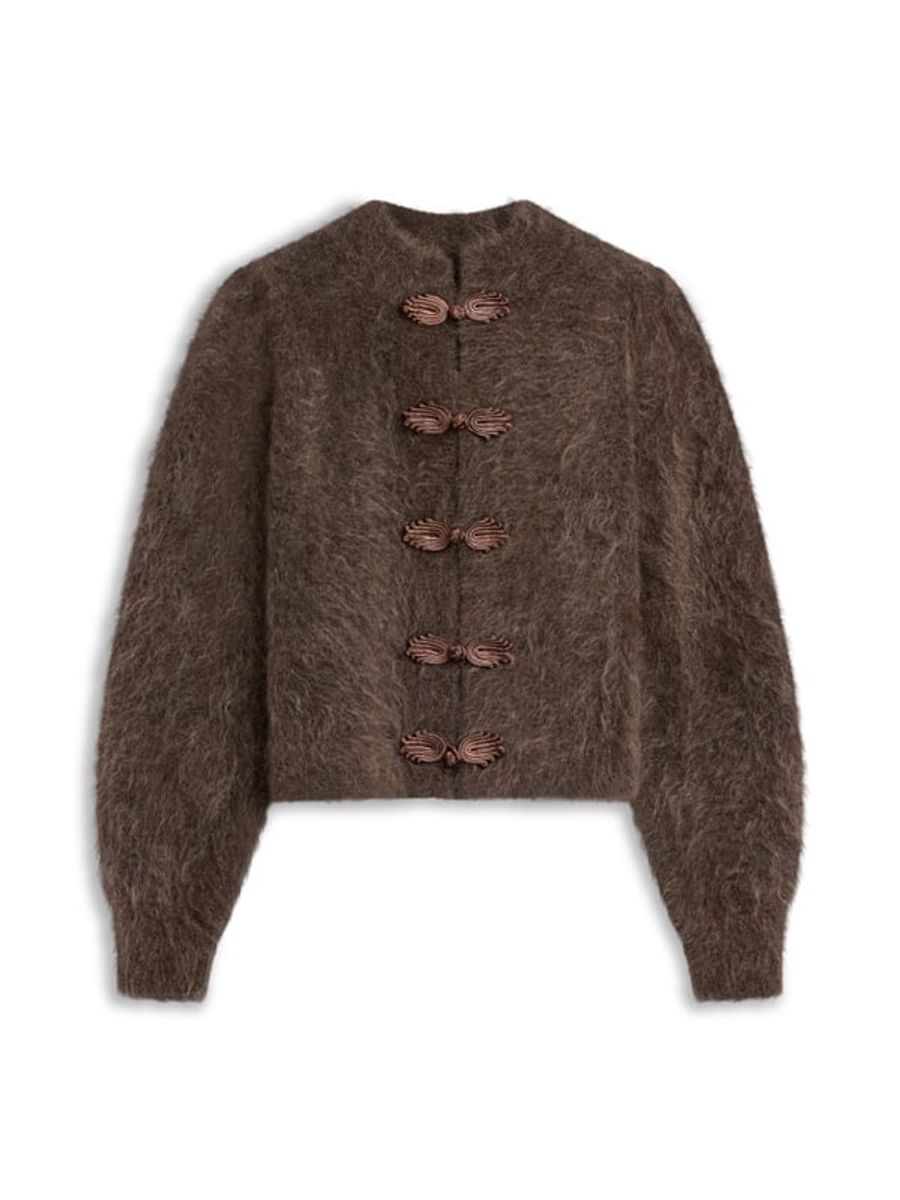 Ella & Il Shelley Chunky Cardigan Brown