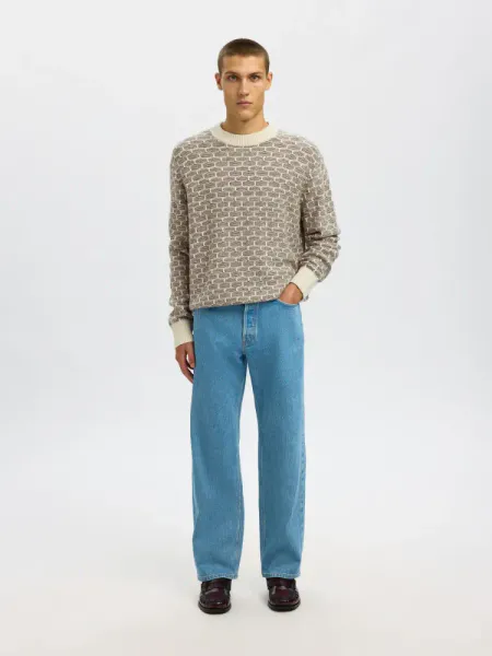 Hovedbilde Selected Homme Keith Knit Relaxed Crew Neck Egret ...