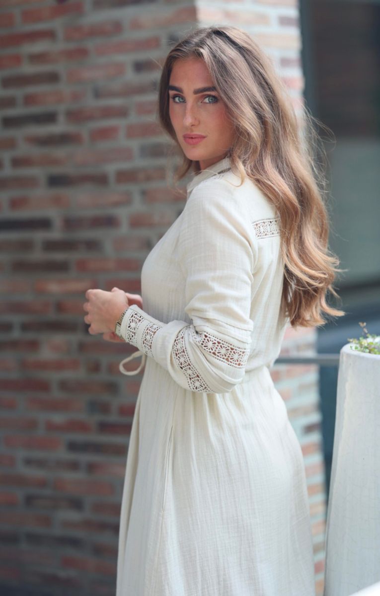 Nectar Lotus Dress White Swan 