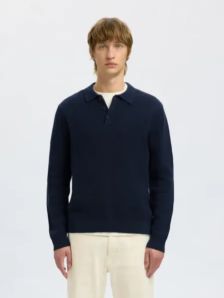 Hovedbilde Selected Homme Dane Structure Polo Neck Sky Captain