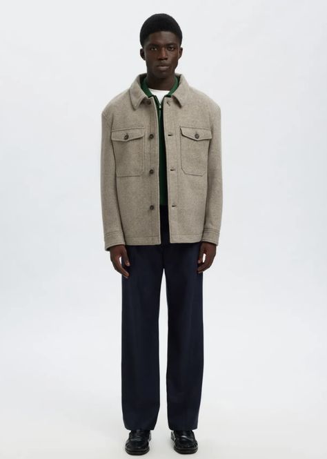 Hovedbilde Selected Homme Mitch Wool Blend Shacket Deep Taupe