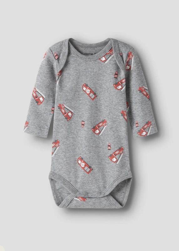 Name It Body Firetruck 3pk. rey Melange w/ Cashmere Blue + Dark Sapphire
