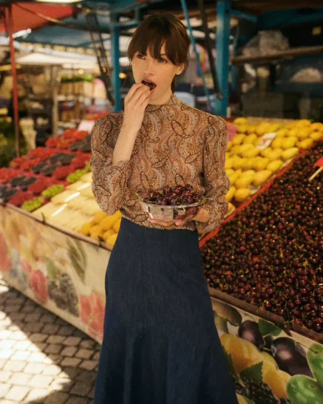 byTiMo Denim Skirt Denim Blue
