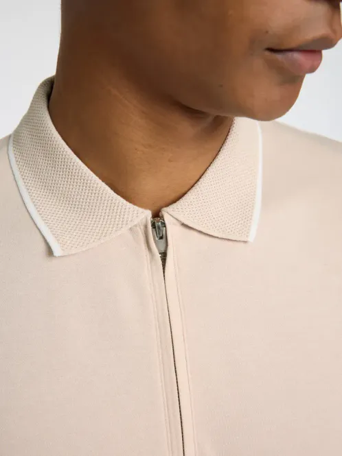 Hovedbilde Selected Homme FAVE Sport Zip Polo Oatmeal