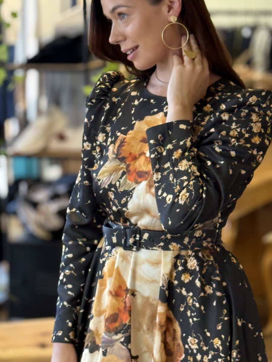 byTiMo Tailored Satin Belt Dress