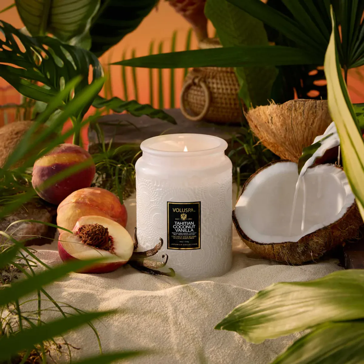 Voluspa Duftlys Tahitian Coconut Vanilla Large Jar Candle 100T