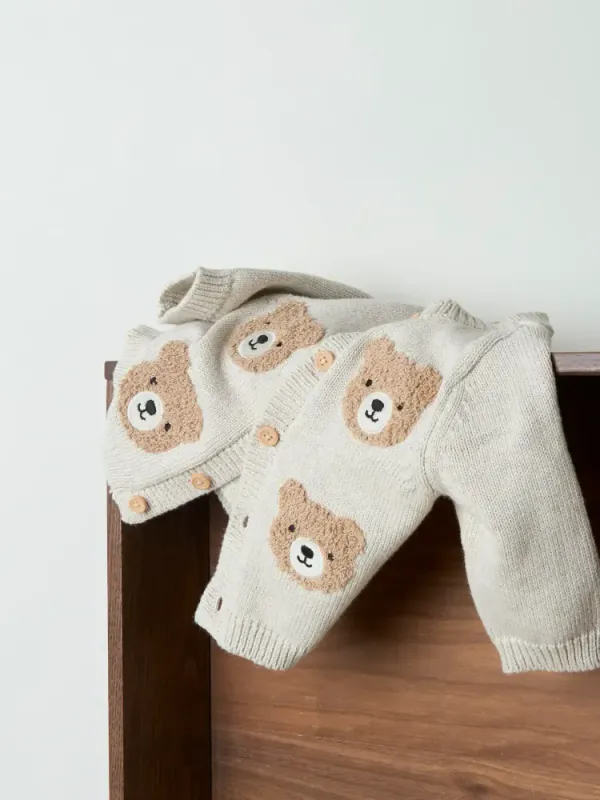 Name It Obase Knit Cardigan Peyote Melange Combed Ring Spund Børsta Bomull