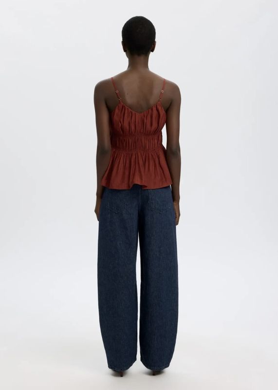 Selected Femme Loose Barrel Hanny Jeans Dark Blue Denim 