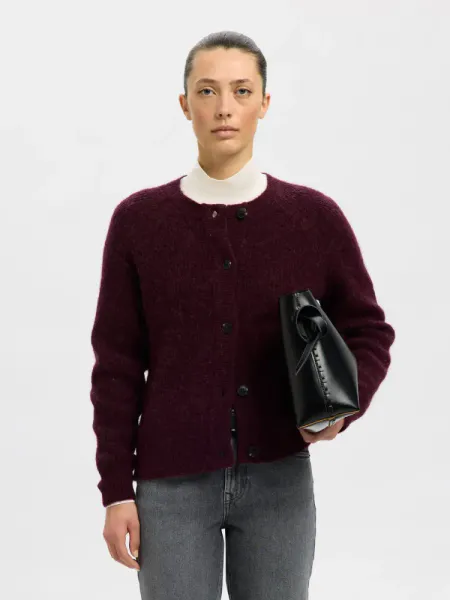Hovedbilde Selected Femme Lulu Short Cardigan Fig Black Core