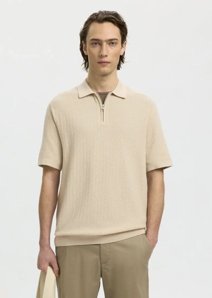 Hovedbilde Selected Homme Cran Knit Polo Oatmeal