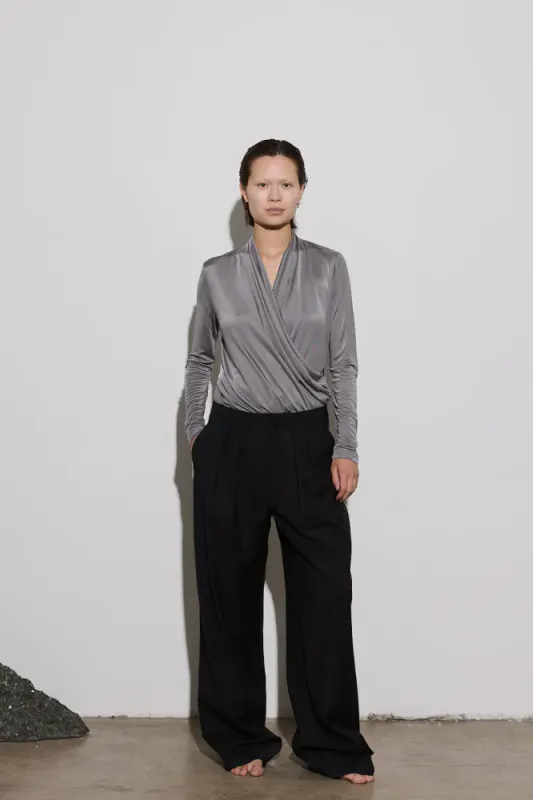 Envelope Soda Top Viscose Silk Grey 