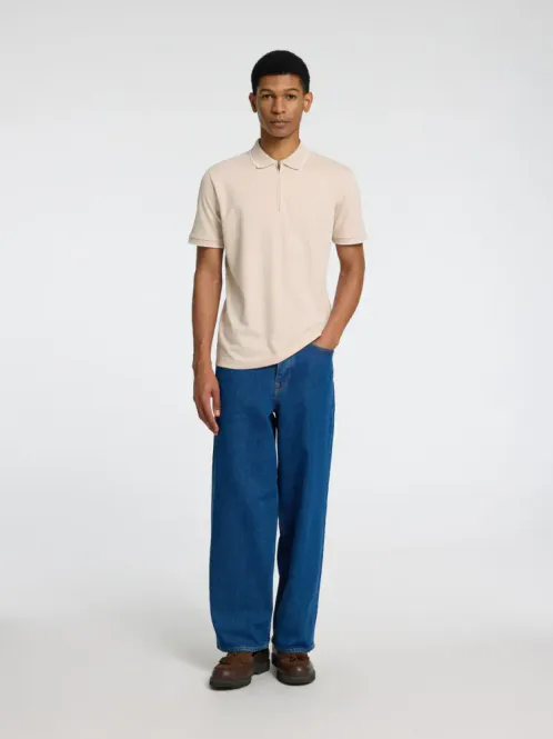 Hovedbilde Selected Homme FAVE Sport Zip Polo Oatmeal