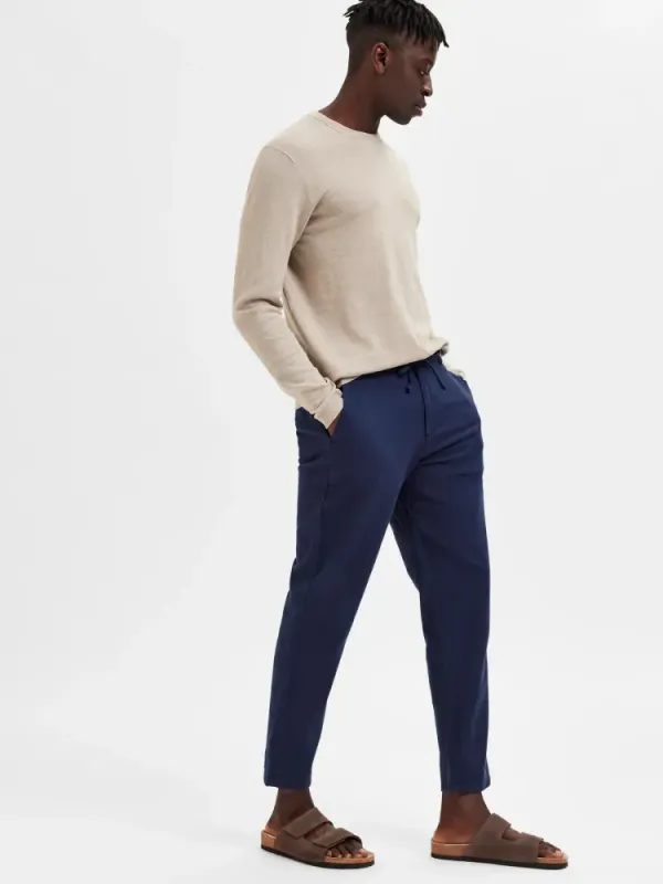 Selected Homme Brody Linen Pant Dark Sapphire