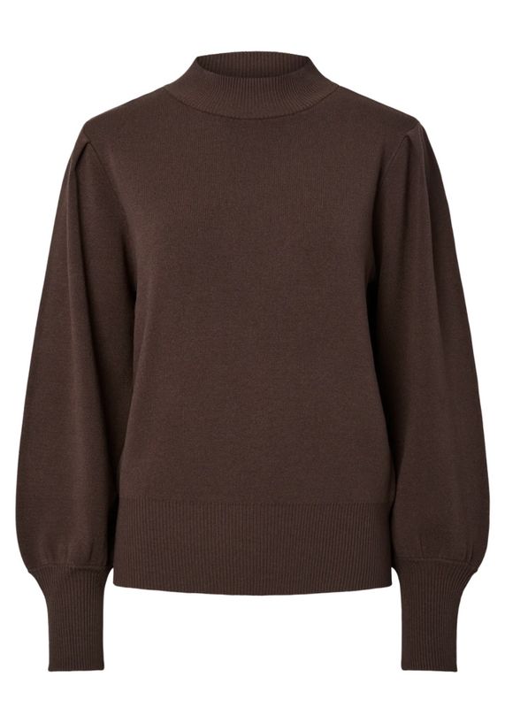 YAS Fonny Knit Pullover  Chocolate Brown 