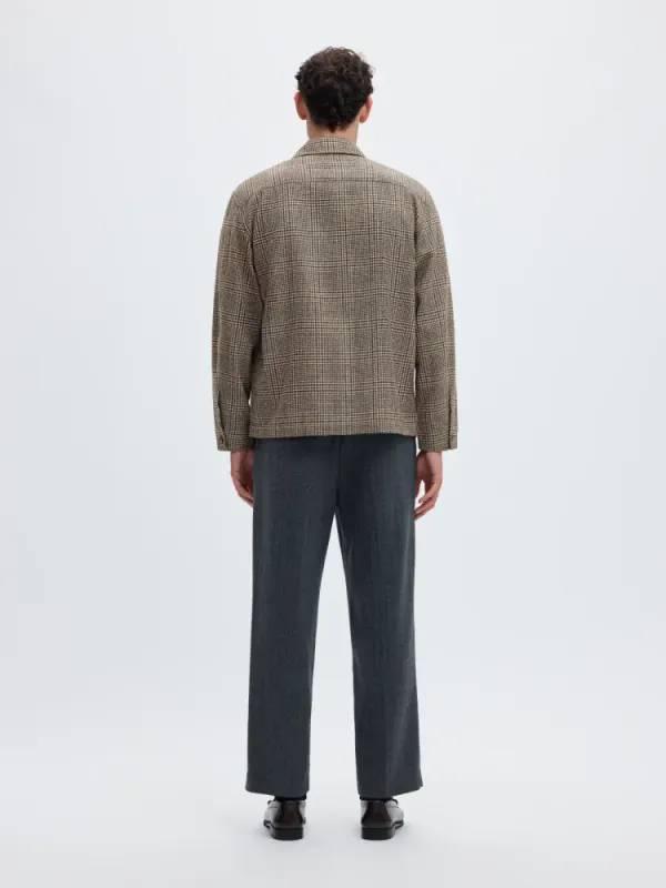 Selected Homme Vend Check Wool Blend Light Delicioso Mix