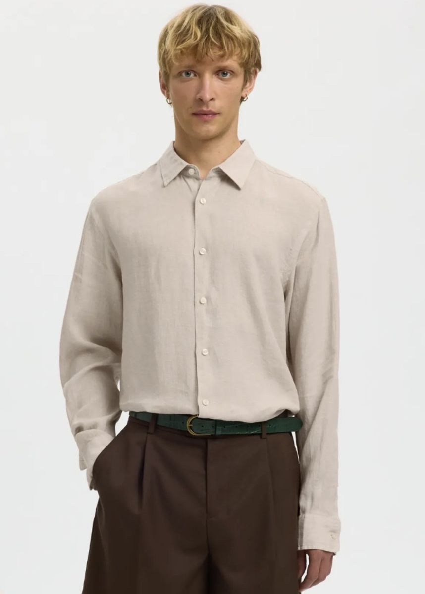 Selected Claus Kylian Linen Shirt Pure Cashmere