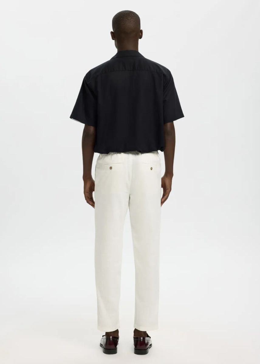 Selected Homme Brody Linen Linbukse  Cloud dancer