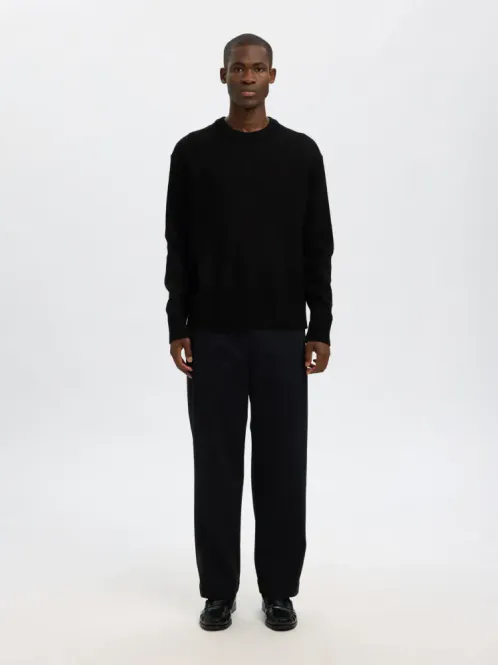 Hovedbilde Selected Homme  ARNE LS KNIT RELAXED WOOL CREW NECK Black