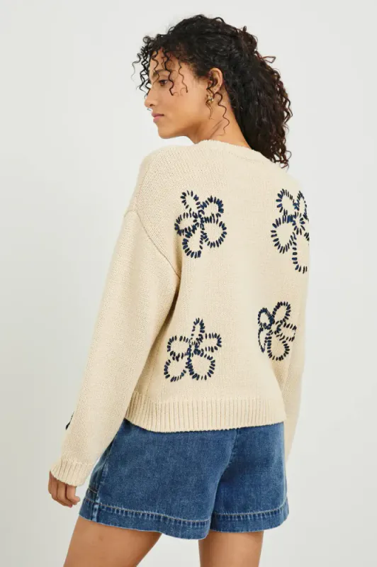 Rails Zoey Ivory Navy Sweater