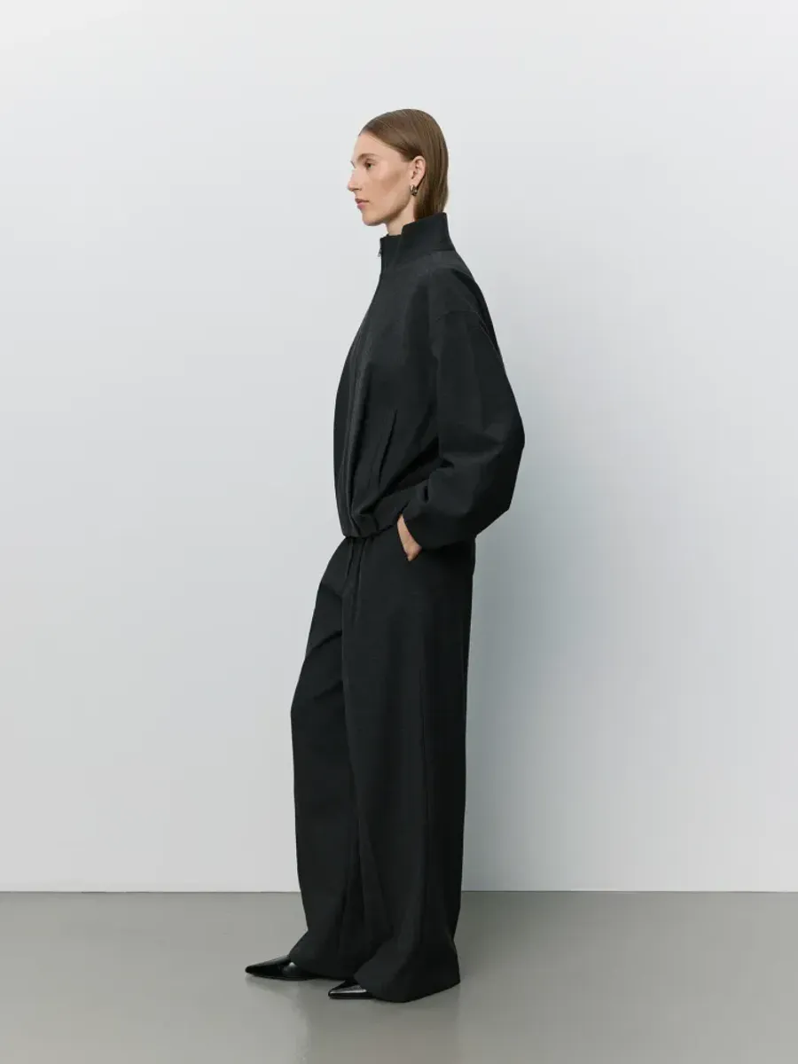 Sofie Schnoor Becky Suting Bomber Jacket Dark Grey