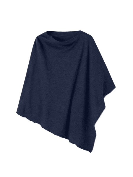Hovedbilde by basic Poncho Small Midnight Blue 104 bubble wool  ...