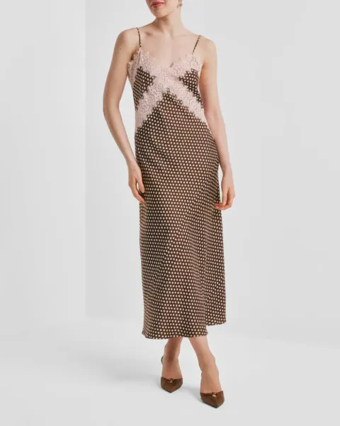 Hovedbilde byTiMo Satin Slip Dress Blush Dots 