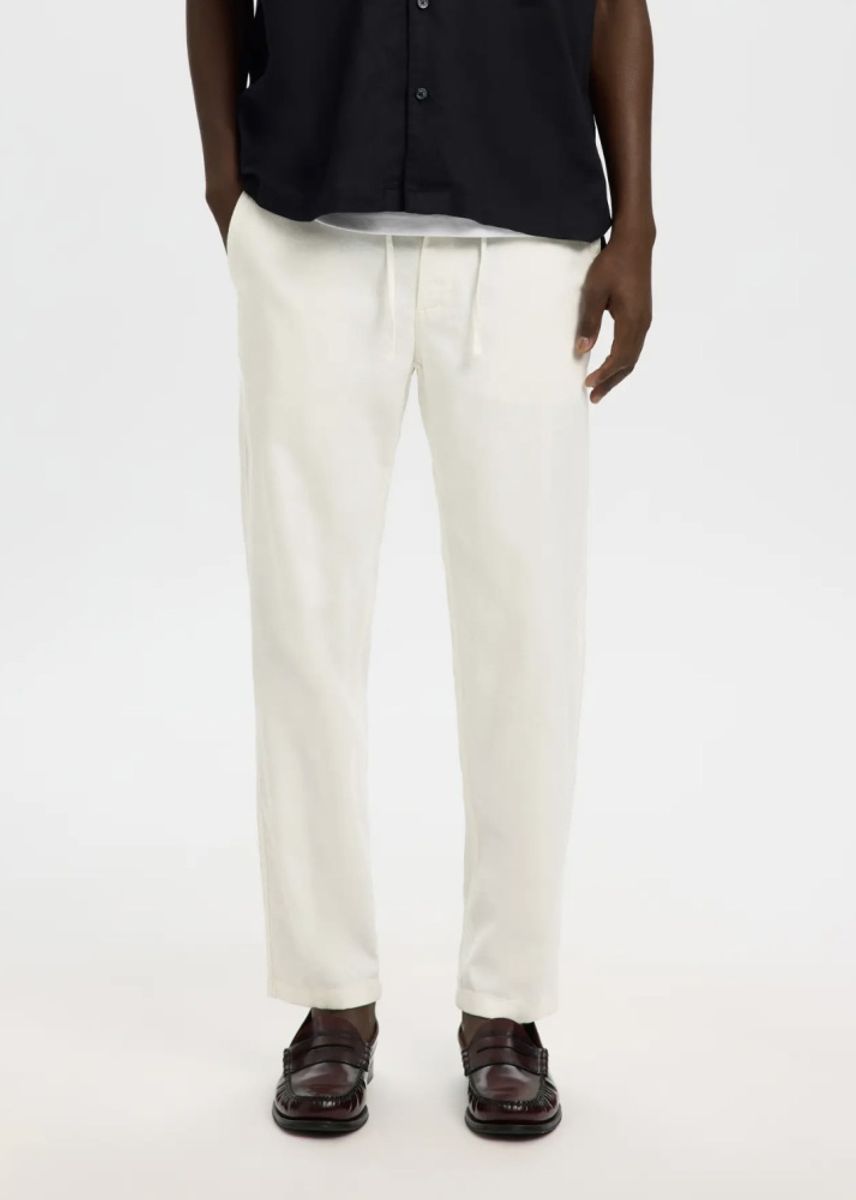 Selected Homme Brody Linen Linbukse  Cloud dancer