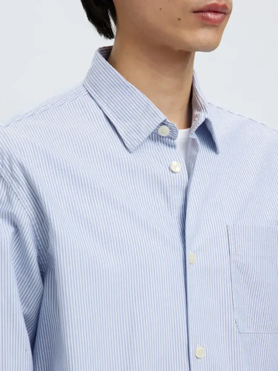 Selected Homme Jim Stripe Shirt White Blue