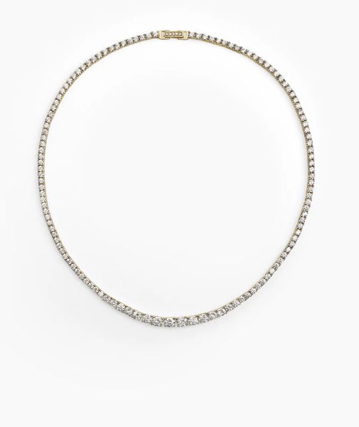 Hovedbilde ANI Jewels Dropped Tennnis Necklace Gold 