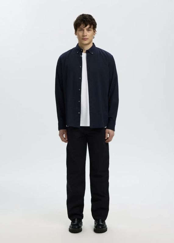 Selected Homme Cole Jay Melange Shirt Sky Captain Melange