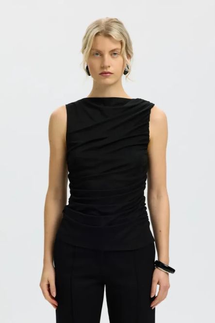 Hovedbilde Selected Femme Mira Fitted Top Black 